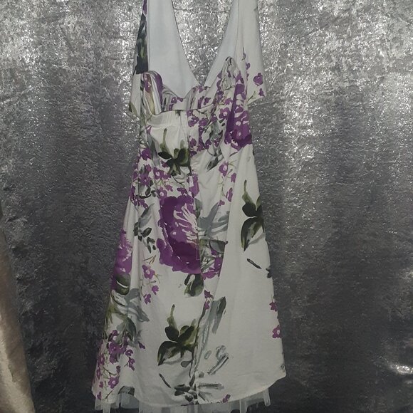 Floral Halter Mini Party Dress - Picture 7 of 7